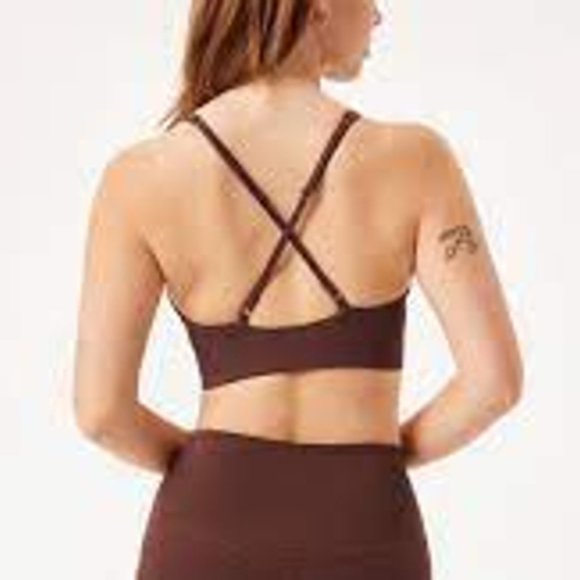 NWT  Girlfriend Collective   Earth  Topanga Halter Sports Bra   size M - Picture 3 of 6